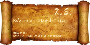 Körner Stefánia névjegykártya